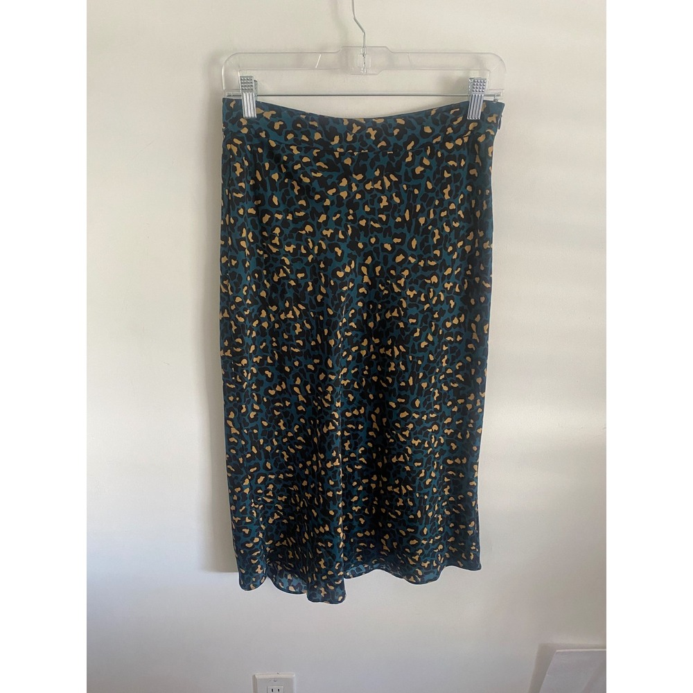 Teal‎ Animal Print Slip Skirt Size 4